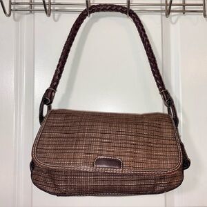 Fossil Basha 1954 Classic Straw & Leather Shoulder Bag | Floral Lining | ZB2265